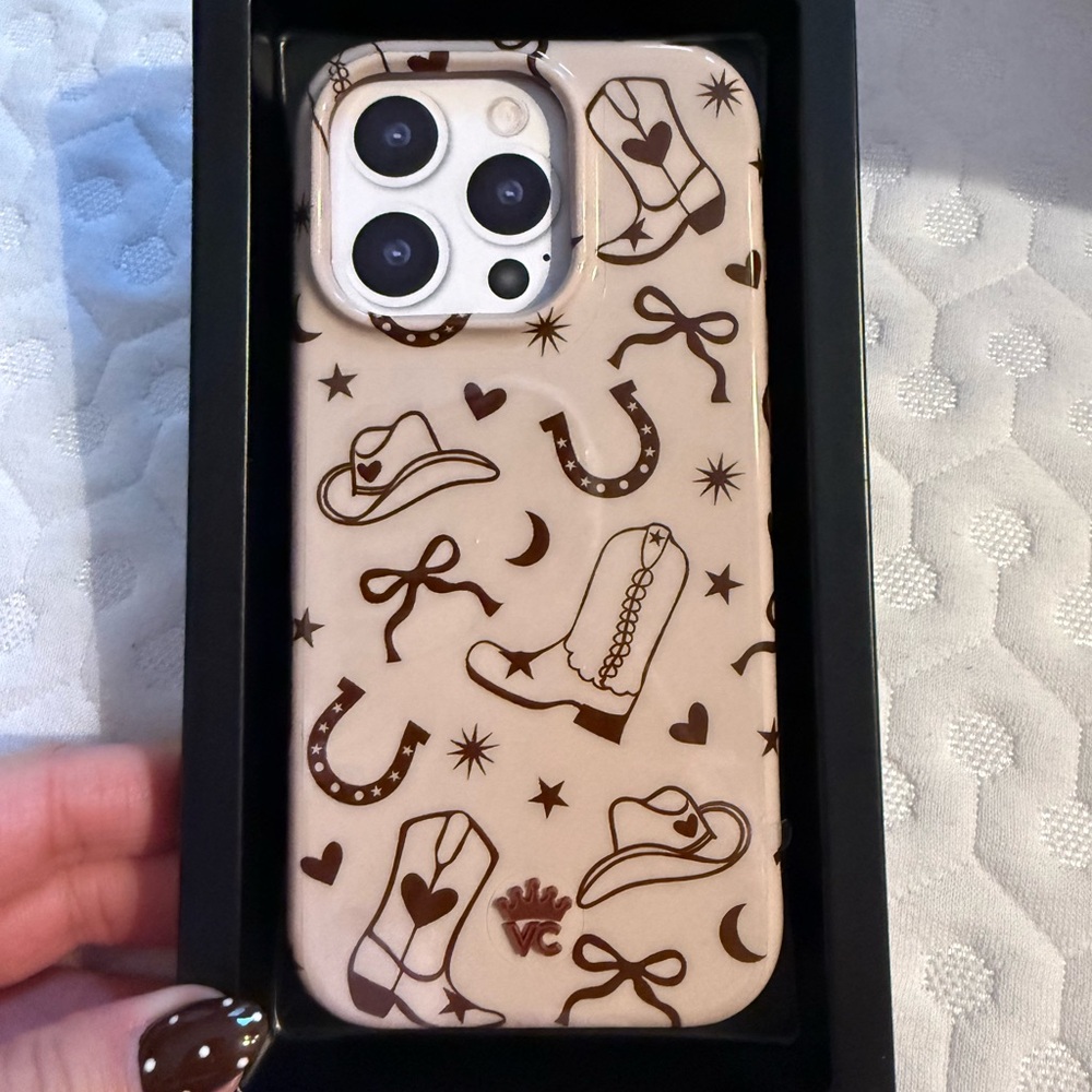 Brand new iPhone 16 Pro velvet, caviar case western cowgirl never used